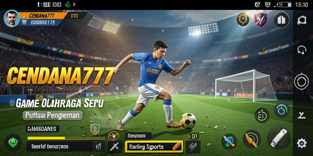 Tampilan gameplay seru dalam CENDANA777 yang menampilkan aksi olahraga.