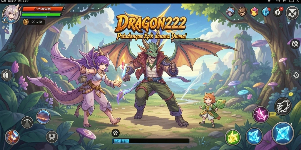 Screenshot gameplay DRAGON222 yang menampilkan karakter Anime dalam pertarungan.
