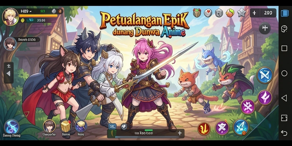 Screenshot H89 menampilkan aksi seru dalam gameplay Anime.
